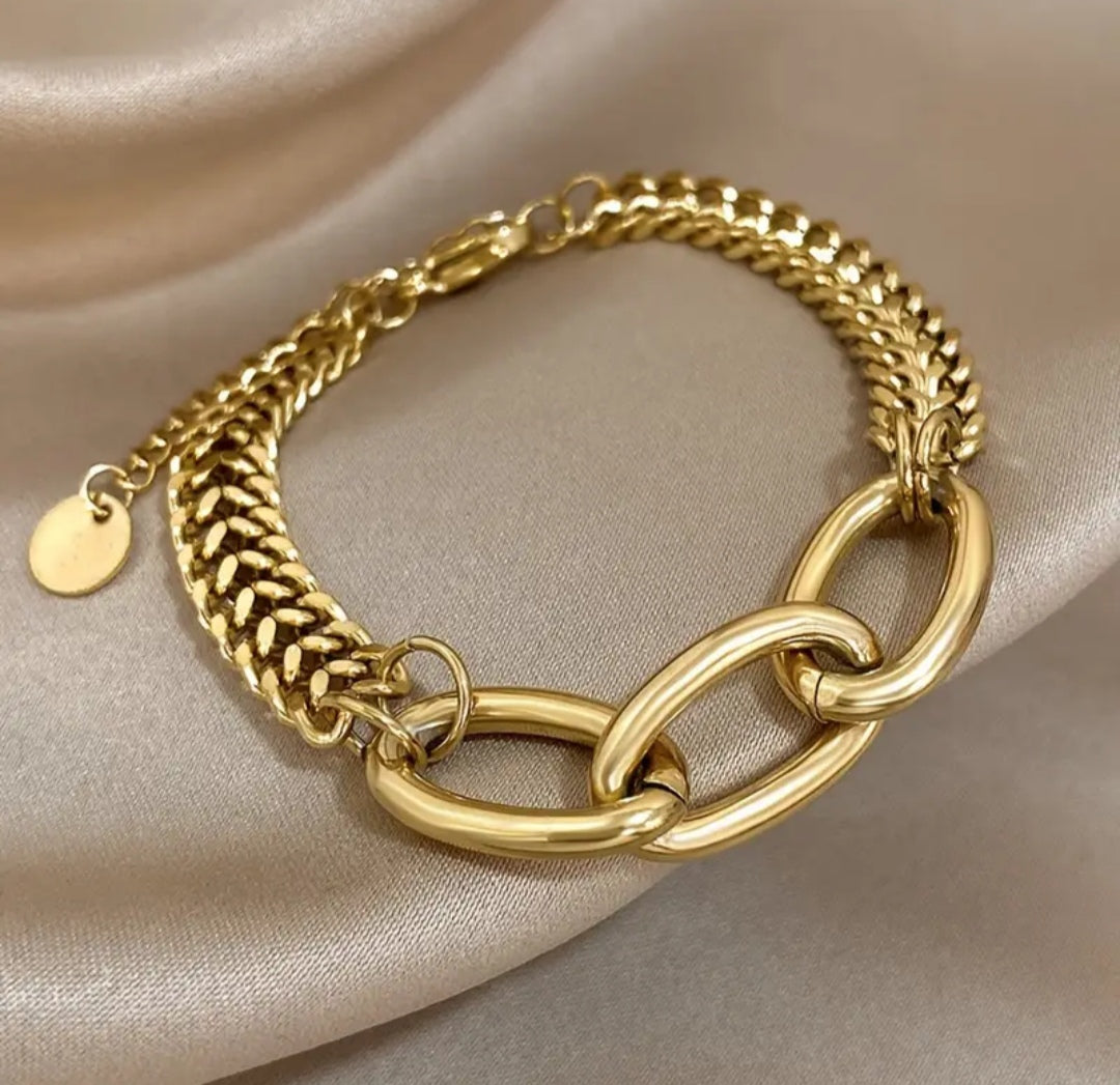 Bracelet cubain acier inoxydable