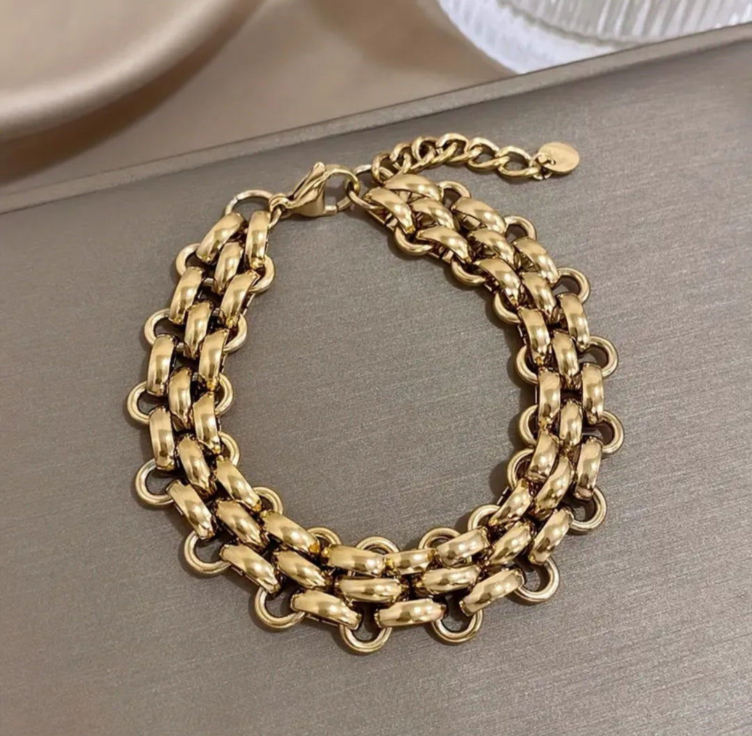 Bracelet mailles en acier inoxydable