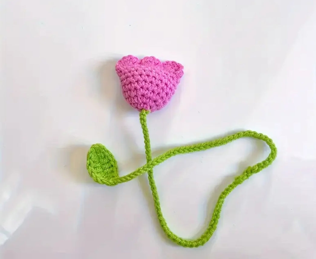 Marque page "tulipe" au crochet