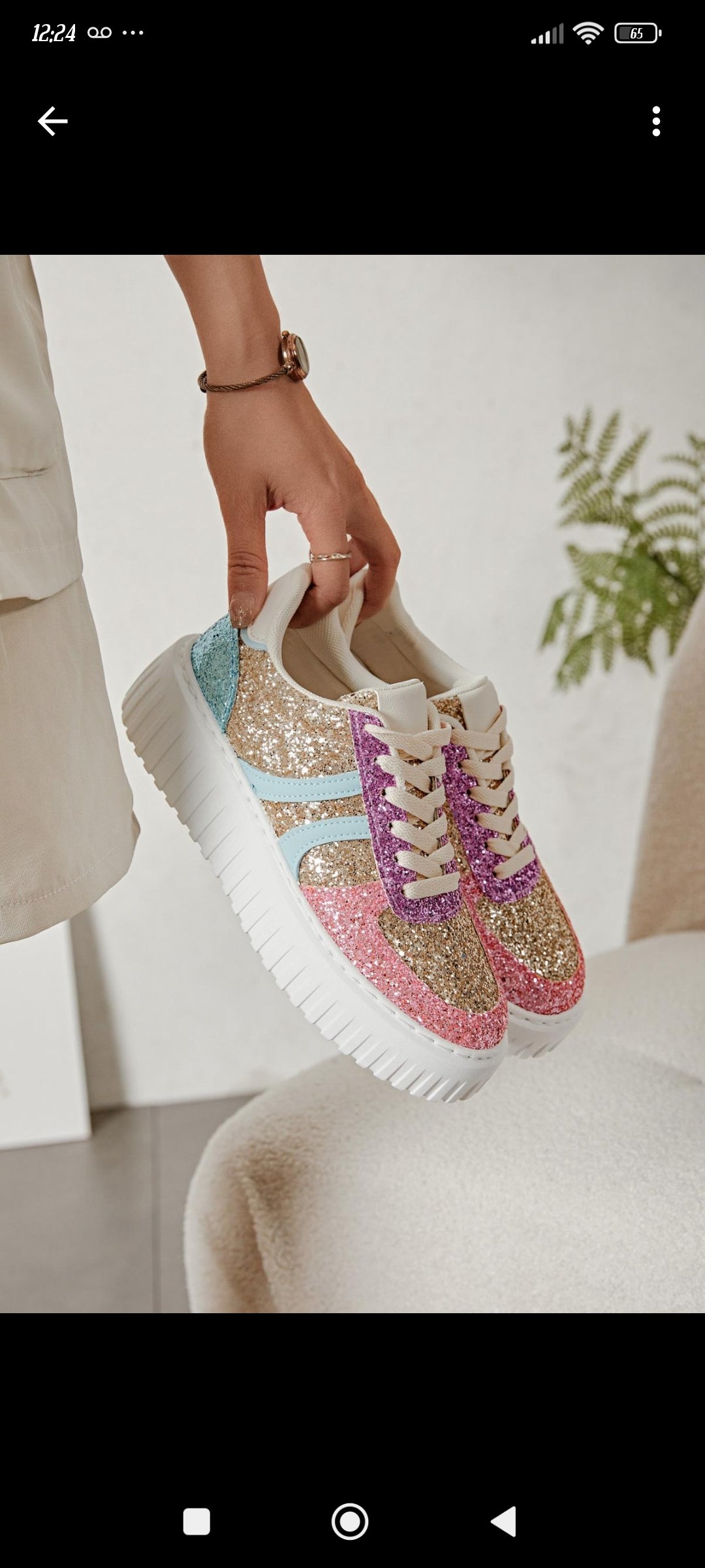 Baskets à paillettes